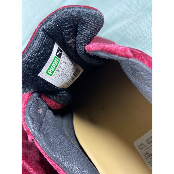 Puma Clyde Extra Butter Kings Of New York Mens sz 13 Burgundy Crushed Velvet main image 5